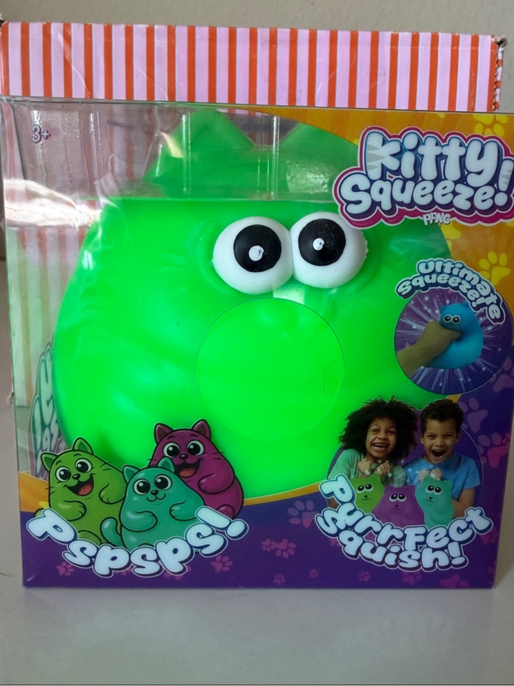 💚🩷💚BRIGHT GREEN KITTY SQUISH!💚🩷”Purrrfect” SQUISH🩷💚🩷